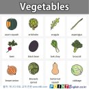 음식 Food 관련 표현, Vegetables 야채, 채소 영어 단어 - 무료 그림 파일 제공 ft. 과일과 채소의 구분