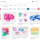 수채화와 디지털 보태니컬 드로잉 이미지