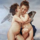 【William-Adolphe Bouguereau)의 1890년 작 명화 '첫 키스(The First Kiss)】 이미지