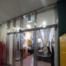 SY빌딩 | 미용실 헤어샵, 상가입구 유리틀 프레임에 시트지로 우드 느낌의 인테리어 리폼 / SY필름