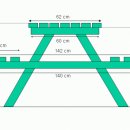 피크닉테이블 도면입니다. 이미지