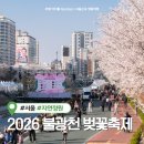 불광천6 | 2026 불광천 벚꽃축제 은평의봄 프로그램 가수 라인업, 불광천 벚꽃 실시간 개화현황 후기