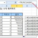 [일사천리]실기교재 61쪽- TRUNC함수,ROUNDDOWN함수 이미지