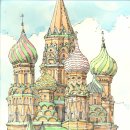 여행스케치 수채화 이미지