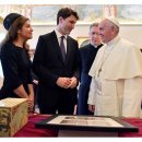 [바티칸방송국 펌] 저스틴 트뤼도 캐나다 총리, 교황 예방 이미지