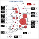 지역별,국가별 코로나바이러스 발생현황(2020.02.29일16시기준) 이미지