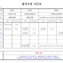 [수업] 2023학년도 2학기 2학년 출석수업 세부시간표 안내 이미지