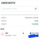 2024년04월14일 대구 팔공산 결산내역 이미지