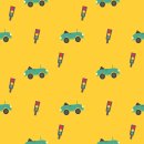 Fun Colorful Vehicles Seamless Pattern Pack 이미지