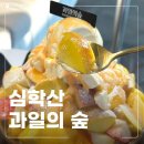 더위로 | 심학산 카페 디저트 '과일의숲' 산더미같은 복숭아빙수 먹고 여름 더위 날린 후기