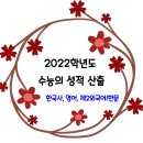 2022학년도 수능의 성적 산출 (한국사, 영어, 제2외국어/한문) 이미지