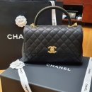 샤넬 | 샤넬 코코핸들 라지 블랙 착샷 가격 잠실 에비뉴엘 샤넬 매장 구매 후기