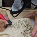 캘리 우드버닝(인두화) 기초 | 중랑아트는 우드버닝을 체계적으로 배울수 있는곳 11월 수업 모습