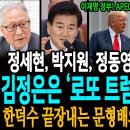 김정은은 트럼프를 만날까? 정세현, 박지원, 정동영의 탁월한 예측! 김정은은 &#39;로또 트럼프&#39;를 잡아라! / 한덕수 끝장내는 문형배와 이미지