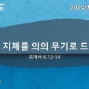 2024-11-10 / 주일설교 / 너희 지체를 의의 무기로 드리라 / 로마서 6:12-14절 / 이재환 목사 이미지