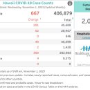 [ 하와이 코로나19 &#39;주간&#39; 방역상황 :: 2023년 11월 1일 발표 ] 신규.누적확진 / 평균 확진자.확진률 /사망자수.. 이미지