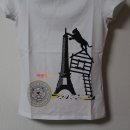 17SS 화이트 타이거 에펠탑 슬림 반팔티 이미지