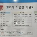 고려대 박연정 태권도 이미지