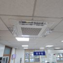 쌍용3동 행정복지센터 | 천안 쌍용3동 행정복지센터 천장 에어컨 바람막이 윈드바이저 설치