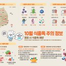 10월 ＜식중독 주의정보＞ 알림 이미지