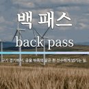 축구의 백패스(back pass) 이미지