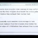 24 Apparently most massive stars manage to lose sufficient material that their masses drop below the critical value of 1.4 M before they exhaust thei 이미지