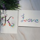 플러스펜 수채화 캘리그라피 이미지