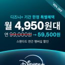 현재 열심히 홍보중인 디즈니 플러스 요금제 관련 정보 이미지