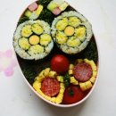 봄소풍 꽃 김밥 도시락 만들기 이미지