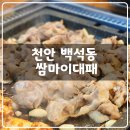 백석초중 | 천안 백석동 대패삼겹살 맛집 쌈마이대패 방문 후기