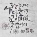 캘리그라피 사랑하여 마음에 꽃이 피었습니다 ㅡ 김말희님 이미지