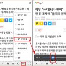 스마트폰에서 포털 사이트 글자조정 이미지