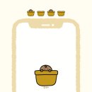 [안드로이드/iOS 유료 카톡 테마] <b>토토</b> 빼꼼 화분 옐로우 테마