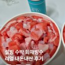 설빙배곧점 | 설빙 신메뉴 수박화채빙수 내돈내산 리얼 후기 과일화채빙수 비교