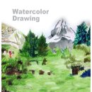 도전 수채화 이미지