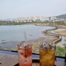 호수가보이는풍경 | 기지제 호수가 보이는 카페 오아카페 후기