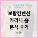 W16) 파워 J의 보람컨벤션 카리나홀 본식 후기 1편