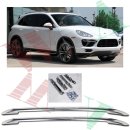 0073 11-UP Porsche Cayenne Silver OE Factory Style Aluminum Top Roof Rack Rail Bar 이미지