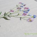 야생화 자수 이미지