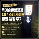 산업로-7 | 목계솔밭캠핑장 C47 소형 사이트 평일 캠핑 후기｜노스피크 A7 첫 피칭!