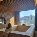 미장초등학교 정문(고고헤어앞) | 안토리조트 프리미어 팀버 스위트 : 서울호캉스 히노끼탕 겨울에 따뜻한 실외수영장