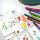 종이책갈피 작은도서관 | 다이소 아크릴마커와 스테들러 라이너로 만드는 책갈피 재활용 종이 활용 아이디어