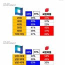 성별, 세대별, 지역별 정당 지지도 (20대 남녀는 진짜 확 갈라지네요ㅎㅎ) 이미지