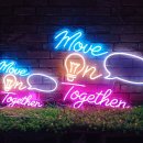 무브pc | [네온사인 인테리어] 우리 같이가요! 무브 온 투게더 제작 후기.