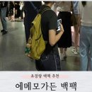에메모가든 남녀공용 백팩 메탈립옐로우 75사이즈 착샷 후기