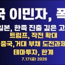 중국 이민자,급증/일본 깊어가는 고민/30년 장기침체 수렁/트럼프 작전 확대/중국,거대 부채 도전/테마투자의 한계...7/17공병호TV 이미지