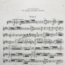 세비야의 이발사 서곡, 베토벤 영웅교향곡 4악장 1st 바이올린 활표시 악보입니다. 이미지