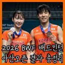 탑클래스 코리아 | 메달 5개 수확! 2026 배드민턴 코리아마스터즈 아산 오픈 대회 최종 성적표