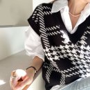 B031 | 여성 니트 조끼 스타일리시하게 착용하는 법