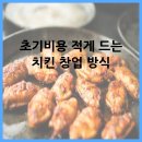 초기비용 적게 드는 치킨 창업 방식